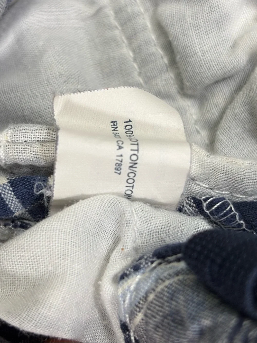 GAP Navy and Cream Patchwork Plaid Shorts | Size 2T